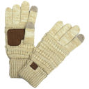 Beige (Two-Tone) #25 CC Brand Two-Toned Touchscreen Tech Phone Gloves Winter Accessories