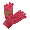 Red/Hot Pink/Indi Pink/Maroon CC Brand Multi-Toned Touchscreen Tech Phone Gloves Winter Accessories