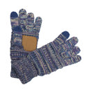 Navy/Purple/Beige/Denim CC Brand Multi-Toned Touchscreen Tech Phone Gloves Winter Accessories