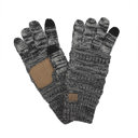 Black/Grey/Light Grey/Nat Grey CC Brand Multi-Toned Touchscreen Tech Phone Gloves Winter Accessories