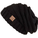 Black CC Minimalist Slouch Beanies Hats