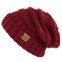 Burgundy CC Minimalist Slouch Beanies Hats