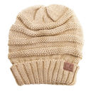 Metallic Gold CC Minimalist Slouch Beanies Hats