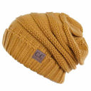Mustard CC Minimalist Slouch Beanies Hats