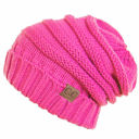New Candy Pink CC Minimalist Slouch Beanies Hats