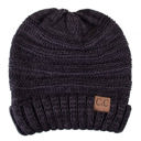 Black/Grey (Two-Tone) CC Minimalist Slouch Beanies Hats