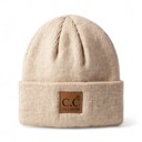 Beige C.C® Beanie Unisex Adventure Fashion Hats by Truly Contagious
