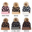 Ivory Leopard C.C® Beanie Soft Leopard Pom Hats, Women Teen Girls by Truly Contagious