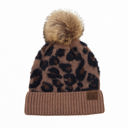 Mocha CC Beanie Leopard Pom Winter Hats for Adult and Kids by Truly Contagious