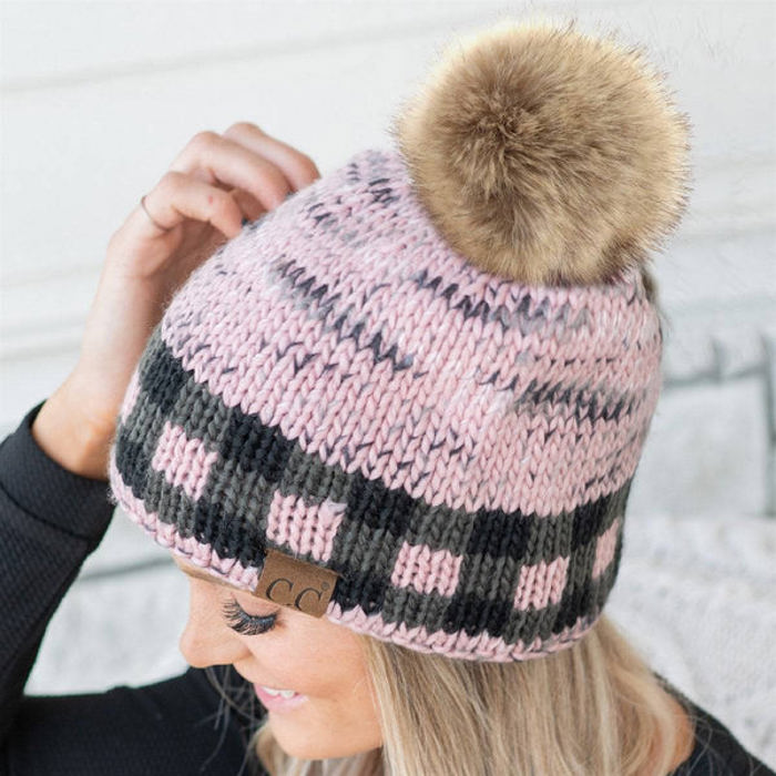 CC Fire Cozy Buffalo Plaid Beanie