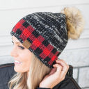  CC Fire Cozy Buffalo Plaid Beanie