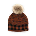 Cinnamon CC Fire Cozy Buffalo Plaid Beanie