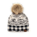 Ivory CC Fire Cozy Buffalo Plaid Beanie