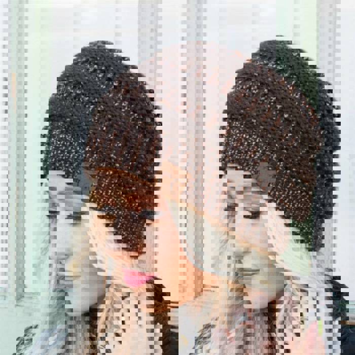 C.C® Beanie Cozy Metallic Cable Knit Skully Hats by Truly Contagious