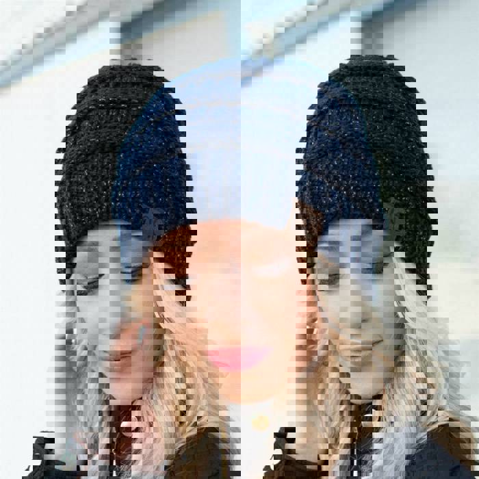 C.C® Beanie Cozy Metallic Cable Knit Skully Hats by Truly Contagious