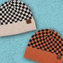  C.C® Beanie Check Pattern Hats by Truly Contagious