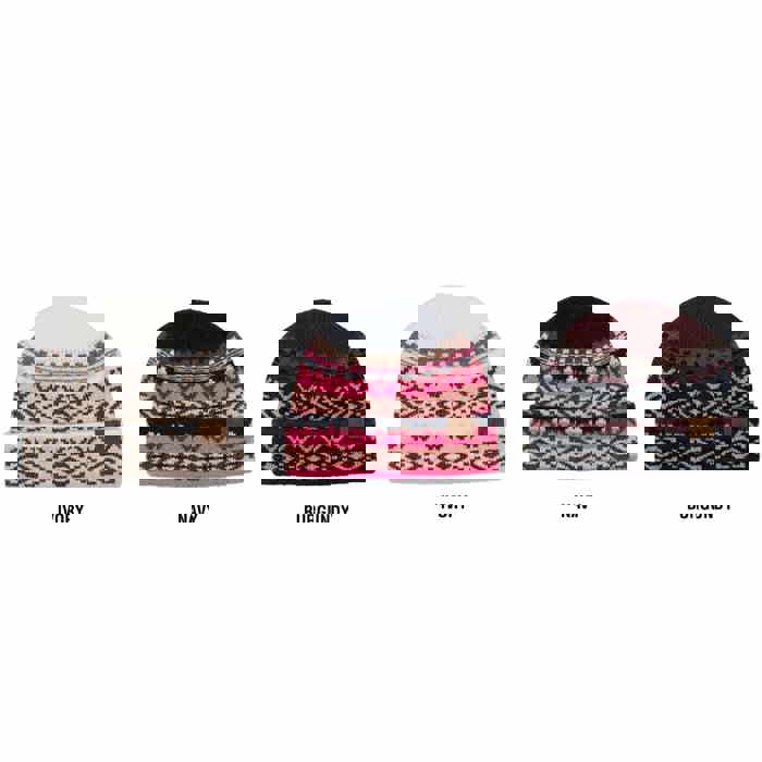 C.C® Beanie Cuffed Popular Pattern Hats by Truly Contagious