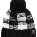 Black/Ivory CC Buffalo Plaid Beanies Hats