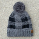 Dark Melange Grey/Black CC Buffalo Plaid Beanies Hats