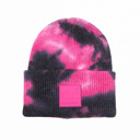 Black/Hot Pink C.C® Beanie Tie-Dye Unisex Hats, One Size by Truly Contagious