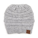 Light Grey CC Snuggly Soft Yarn Beanie