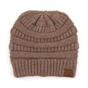 Taupe CC Snuggly Soft Yarn Beanie