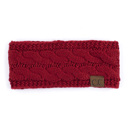 Red C.C® Beanie Cable-Knit Lined Head Wrap for Women Hair Accessories by Truly Contagious