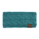 Sea Green C.C® Beanie Cable-Knit Lined Head Wrap for Women Hair Accessories by Truly Contagious