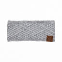 Light Grey C.C® Quality Diagonal Pattern Head Wrap
