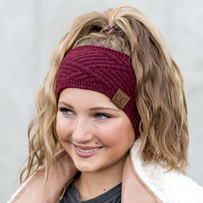 CC Crafted Pom Detail Head Wrap