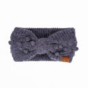 Dark Denim C.C® Crafted Pom Detail Head Wrap