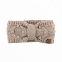 Taupe C.C® Crafted Pom Detail Head Wrap