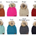  C.C® Beanie Cable-Knit Pom Accessories Hats for Gifts, Women, Teens Girls by Truly Contagious