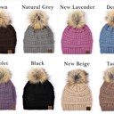  C.C® Beanie Cable-Knit Pom Accessories Hats for Gifts, Women, Teens Girls by Truly Contagious