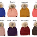  C.C® Beanie Cable-Knit Pom Accessories Hats for Gifts, Women, Teens Girls by Truly Contagious