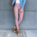 2XL-3XL (Pant Size 15-19) Long - Mauve Truly Contagious Premium Stretch Soft High Waisted Jeggings for Women - Denim Leggings - Cotton Stretch Blend - Long