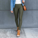 XL-2XL (Pant Size 11-13) Long - Olive Truly Contagious Premium Stretch Soft High Waisted Jeggings for Women - Denim Leggings - Cotton Stretch Blend - Long
