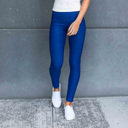 XL-2XL (Pant Size 11-13) Long - Royal Blue Truly Contagious Premium Stretch Soft High Waisted Jeggings for Women - Denim Leggings - Cotton Stretch Blend - Long
