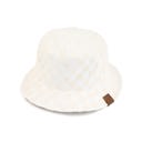 Beige C.C® Checkered Terry Cloth Bucket