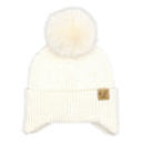 Ivory C.C® Toasty and Warm Pom Ear Flap Kids Beanie