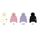Lavender C.C® Toasty and Warm Pom Ear Flap Kids Beanie