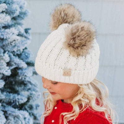 C.C® Kids Double Pom Beanies Hats