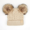 Pale Pink  -(Size 1T to 4T) C.C® Kids Double Pom Beanies Hats