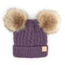 Violet  -(Size 1T to 4T) C.C® Kids Double Pom Beanies Hats