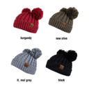  CC Kids Double Pom Kids Toddler to Adult Winter Beanies