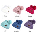  CC Kids Double Pom Kids Toddler to Adult Winter Beanies