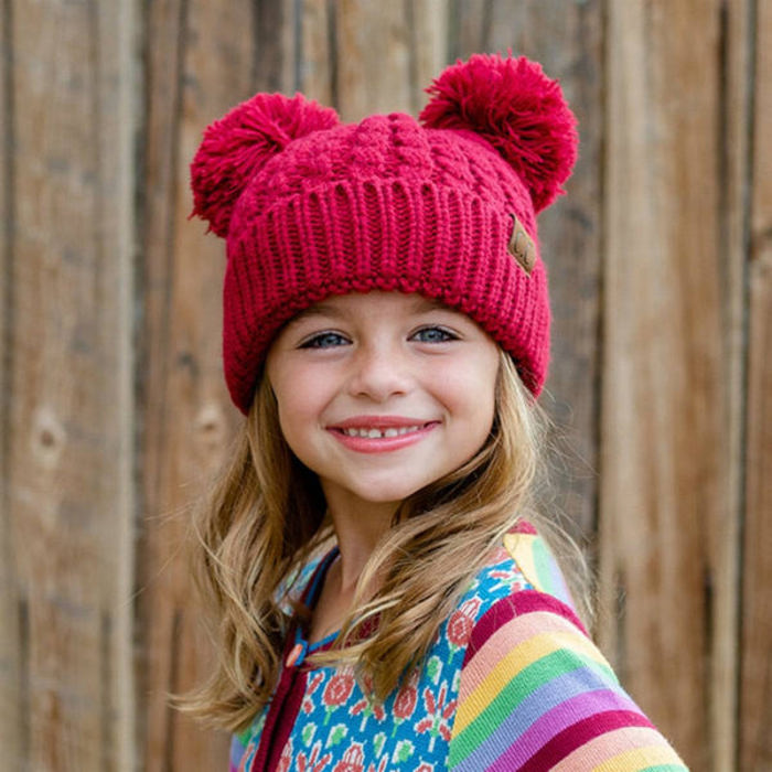 CC Kids Double Pom Kids Toddler to Adult Winter Beanies
