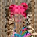 Indi Pink - Ages 1-5 CC Kids Double Pom Kids Toddler to Adult Winter Beanies