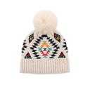 Beige | Ages 1-5 C.C® Beanie Baby & Kids Size Southwestern Print Accessories Hats by Truly Contagious