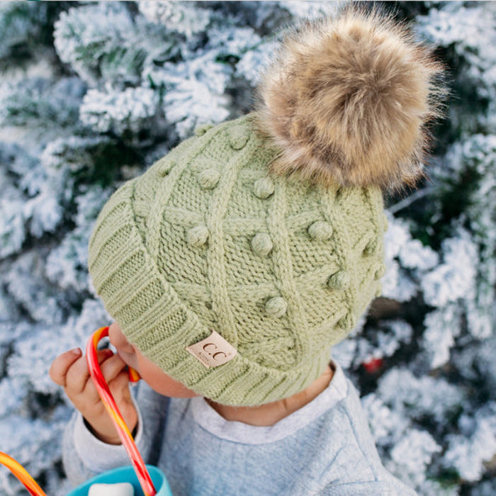 CC Crafted Pom Kids Ages 1-5 Beanies Hats